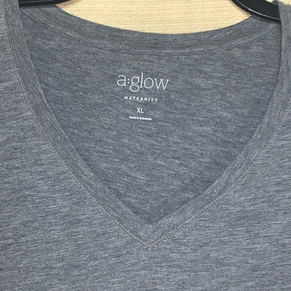 AGlow Gray Maternity T- Shirt  XL - Picture 2 of 5
